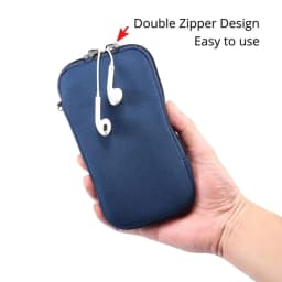 Universal Neoprene Phone Bag For iPhone 15 14 13 12 Pro Max Samsung Xiaomi USB Data Cable Charge Treasure Shockproof Storage Bag