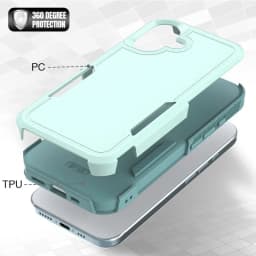 Shockproof Two-Layer Protection Phone Case For iPhone 16 15 14 13 12 11 Pro Max X S XR Luxury Contrasting Armour Anti-Drop Cover