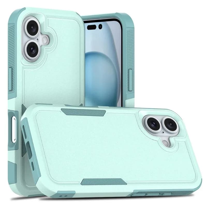 Shockproof Two-Layer Protection Phone Case For iPhone 16 15 14 13 12 11 Pro Max X S XR Luxury Contrasting Armour Anti-Drop Cover