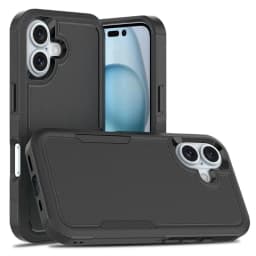 Shockproof Two-Layer Protection Phone Case For iPhone 16 15 14 13 12 11 Pro Max X S XR Luxury Contrasting Armour Anti-Drop Cover