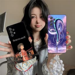 Spirited Away Phone Case for Samsung Galaxy A73 72 71 70 56 55 54 53 52 36 35 34 23 16 15 5G Black Cellphones Cover Smartphone