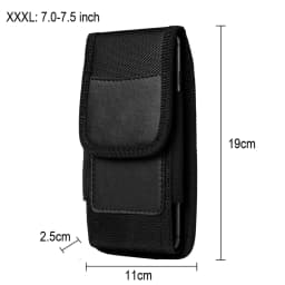 Vertical Nylon Cell Phone Belt Clip Holster Pouch Buckle Wallet Card Holder Case Cover For iPhone Samsung Xiaomi Phone Waist Bag