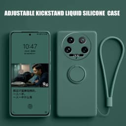 Case Fro Xiaomi 14 Ultra Liquid Silicone Ring Holder Soft Phone Cover for Xiaomi 14 Ultra Shockproof Back Fundas Xiaomi 14Ultra