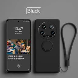Case Fro Xiaomi 14 Ultra Liquid Silicone Ring Holder Soft Phone Cover for Xiaomi 14 Ultra Shockproof Back Fundas Xiaomi 14Ultra