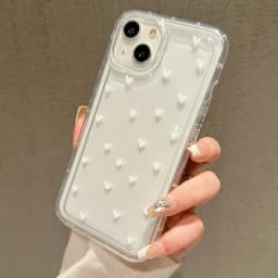 White Small Love Transparent Phone Case For IPhone 18 17 Air 16 14 13 12 11 Pro Max Plus Cover For IPhone 16E 15 Pro Cases