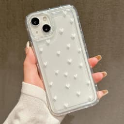 White Small Love Transparent Phone Case For IPhone 18 17 Air 16 14 13 12 11 Pro Max Plus Cover For IPhone 16E 15 Pro Cases