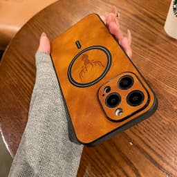 Retro Leather Deer Case For iPhone 16 15 14 13 12 11 Pro Max Plus 15Pro 14Pro 13Pro ProMax For Magsafe Wireless Charge Cover
