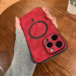 Retro Leather Deer Case For iPhone 16 15 14 13 12 11 Pro Max Plus 15Pro 14Pro 13Pro ProMax For Magsafe Wireless Charge Cover