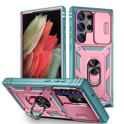 Case For Samsung S25 S24 S23 Ultra Plus S24 FE A56 A36 A16 Heavy Duty with Camera 360 Degree Rotate Kickstand Shockproof Cover