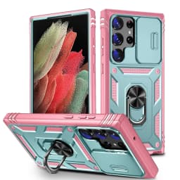 Case For Samsung S25 S24 S23 Ultra Plus S24 FE A56 A36 A16 Heavy Duty with Camera 360 Degree Rotate Kickstand Shockproof Cover