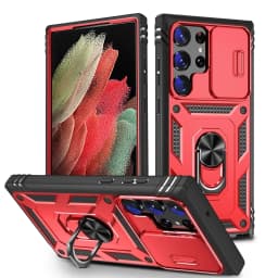 Case For Samsung S25 S24 S23 Ultra Plus S24 FE A56 A36 A16 Heavy Duty with Camera 360 Degree Rotate Kickstand Shockproof Cover