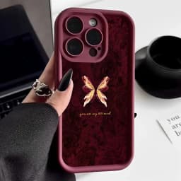 Retro Butterfly Pattern Silicone Phone Case For iPhone 17 16 15 14 13 12 11 Pro Max 17 Air 16E XS X XR 7 8 Plus Shockproof Cover