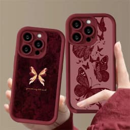 Retro Butterfly Pattern Silicone Phone Case For iPhone 17 16 15 14 13 12 11 Pro Max 17 Air 16E XS X XR 7 8 Plus Shockproof Cover