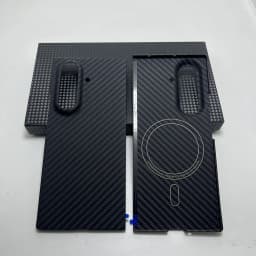 Real Carbon Case For Magsafe Magnetic For Samsung Galaxy Z Fold 7 back cover Ultra Thin Lens protection Aramid Fiber Carbon case