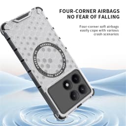 Magnetic Ring Transparent Phone Case For Xiaomi Poco F5 F6 X6 Pro X6Pro Shockproof Clear Full Coverage Cases Cover