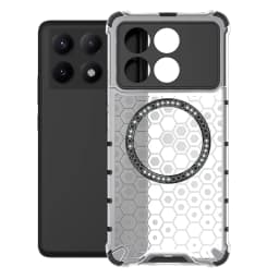 Magnetic Ring Transparent Phone Case For Xiaomi Poco F5 F6 X6 Pro X6Pro Shockproof Clear Full Coverage Cases Cover