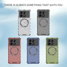 Magnetic Ring Transparent Phone Case For Xiaomi Poco F5 F6 X6 Pro X6Pro Shockproof Clear Full Coverage Cases Cover