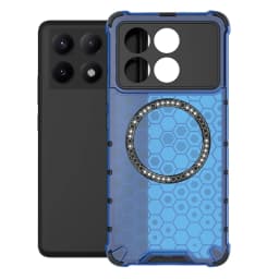 Magnetic Ring Transparent Phone Case For Xiaomi Poco F5 F6 X6 Pro X6Pro Shockproof Clear Full Coverage Cases Cover