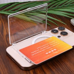 Magnetic Transparent Wallet Card Holder For Magsafe Photo Case Magnet Socket Card Slots Cover Sleeve For iPhone 17 Samsung Mi