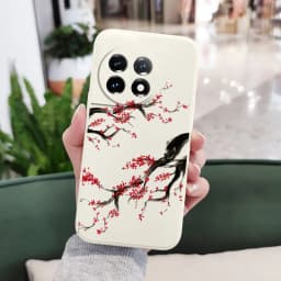 Cold Plum Snow Phone Case For Oneplus 13 13R 12 12R 11 11R 10 10R 10T 9R 9RT 9 8T 8 7 7T Pro 5G Liquid Silicone Cover