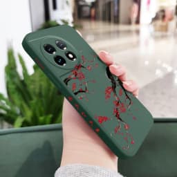 Cold Plum Snow Phone Case For Oneplus 13 13R 12 12R 11 11R 10 10R 10T 9R 9RT 9 8T 8 7 7T Pro 5G Liquid Silicone Cover