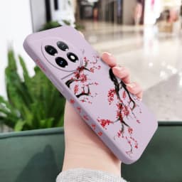 Cold Plum Snow Phone Case For Oneplus 13 13R 12 12R 11 11R 10 10R 10T 9R 9RT 9 8T 8 7 7T Pro 5G Liquid Silicone Cover