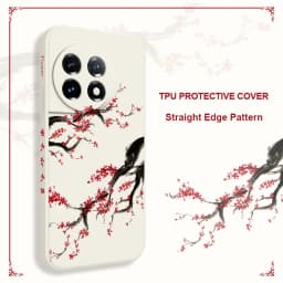 Cold Plum Snow Phone Case For Oneplus 13 13R 12 12R 11 11R 10 10R 10T 9R 9RT 9 8T 8 7 7T Pro 5G Liquid Silicone Cover