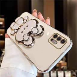 Diamond Strap Mirror Rabbit Holder Case On For Motorola Moto G60 G60S G50 G52 G53 G54 G73 G84 G40 G42 Fusion 5G 2021 Stand Cover
