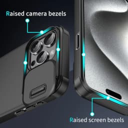 Matte Shockpoof Slide Camera Lens Protection Phone Case For Apple iPhone 17 16 Pro Max Armor Cover For Iphone16 17Pro 17Air