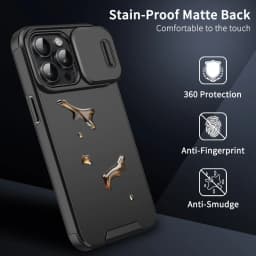 Matte Shockpoof Slide Camera Lens Protection Phone Case For Apple iPhone 17 16 Pro Max Armor Cover For Iphone16 17Pro 17Air