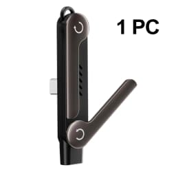 240W USB C OTG Adapter With Stand 90 Degree Type-C Female to PD Male Converter For iPhone 17 16 Macbook Samsung Phone Holder Cab