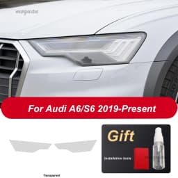 Car Headlight Protective Film Headlamp Taillight Transparent Black TPU Sticker Precut For Audi A6 S6 C8 2019 2020 Accessories