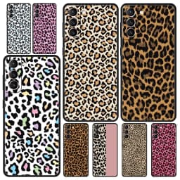 Phone Case For Samsung Galaxy S24 S23 S22 Ultra S20 S21 FE 5G S10 S9 Plus S10E S8 S7 Edge Silicone Cover Leopard Cheetah print