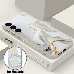 Marble Lanyard Phone Case For Samsung Galaxy S26 S25 S24 S23 S22 Ultra Plus S25 FE Magnetic For Magsafe Wireless Charge Cover