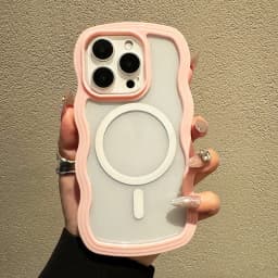 2 in 1 Wavy Frame Phone Case For iPhone 15 Pro Max 17 Air 16 14 13 11 12 Magnetic Wireless Charge Shockproof Back Cover