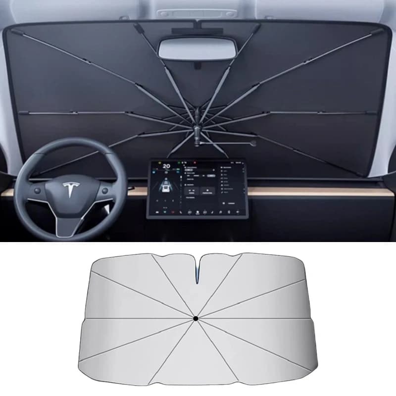 Car Windshield Sunshade Umbrella With 360 ° Rotation Flexible Handle Front Window Sunshade UV Protection Heat Insulation