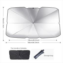 Car Windshield Sunshade Umbrella With 360 ° Rotation Flexible Handle Front Window Sunshade UV Protection Heat Insulation