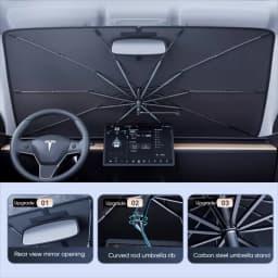 Car Windshield Sunshade Umbrella With 360 ° Rotation Flexible Handle Front Window Sunshade UV Protection Heat Insulation
