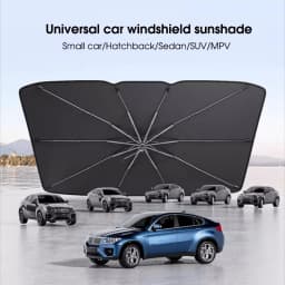 Car Windshield Sunshade Umbrella With 360 ° Rotation Flexible Handle Front Window Sunshade UV Protection Heat Insulation