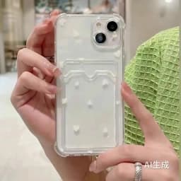 Retro Style Elegant Heart Design Phone Case For iPhone 17 16 Pro Max Cases iPhone 15 14 13 12 11 XS X 7 8 Plus Card Holder Cover