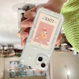 Retro Style Elegant Heart Design Phone Case For iPhone 17 16 Pro Max Cases iPhone 15 14 13 12 11 XS X 7 8 Plus Card Holder Cover