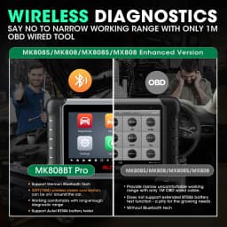 Autel MaxiCOM MK808BT PRO OBD2 Scanner Automotivo Car Diagnostic Scan Tool OBD 2 Code Reader Key Coding Active Test PK MK808S | V2.0 Bidirectional Diagnostic Tool 3000+ Active Test 28+ Reset Functions Injector Coding All Systems Scan FCA SGW OS 11