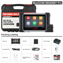 Autel MaxiCOM MK808BT PRO OBD2 Scanner Automotivo Car Diagnostic Scan Tool OBD 2 Code Reader Key Coding Active Test PK MK808S | V2.0 Bidirectional Diagnostic Tool 3000+ Active Test 28+ Reset Functions Injector Coding All Systems Scan FCA SGW OS 11