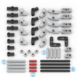 High-Tech Parts Gear Cross Axles Pin Set MOC Friends Bricks Building Blocks Accessory Mechanical DIY Car Bulk Compatible Toys