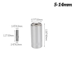 Onnfang 7-19/11-32mm Universal Ratchet Wrench Universal Socket Head, Household Socket Power/Hand Tool Wrench