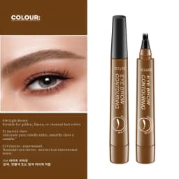 4D Microblading Eyebrow Pen 4 Forks Tip Eyebrow Tattoo Pencil Long Lasting Fine Sketch Liquid Eye Brow Make Up