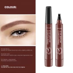 4D Microblading Eyebrow Pen 4 Forks Tip Eyebrow Tattoo Pencil Long Lasting Fine Sketch Liquid Eye Brow Make Up