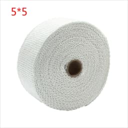 Motorcycle Muffler Thermal Tape Exhaust Band Heat Wrap Fiberglass Heat Shield Insulation With Stainless Ties 5CM*5M Termotape