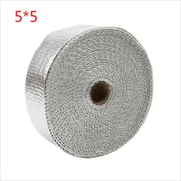 Motorcycle Muffler Thermal Tape Exhaust Band Heat Wrap Fiberglass Heat Shield Insulation With Stainless Ties 5CM*5M Termotape