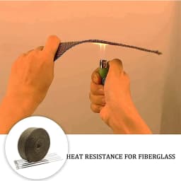 Motorcycle Muffler Thermal Tape Exhaust Band Heat Wrap Fiberglass Heat Shield Insulation With Stainless Ties 5CM*5M Termotape